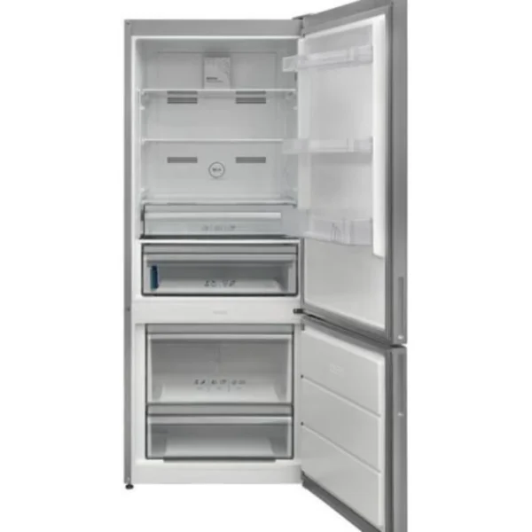 ثلاجة تورنادو الرقمية، فريزر سفلي، تقنية نوفروست المتقدمة بسعة 430 لتر، فضي RF-452BVT-SL