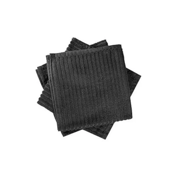 Signoola طقم مناشف يد سيجنولا مكون من 3 قطع 50 × 50 سم اسود، قطن 100%