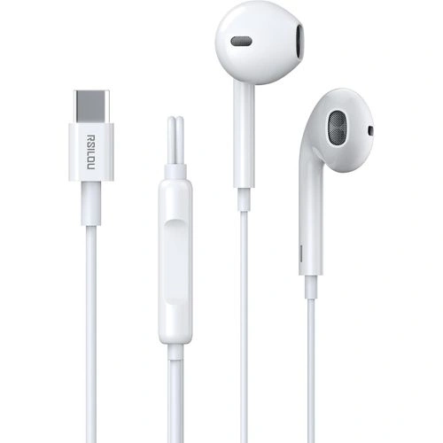 سماعات أذن سلكية رقمية R3508 ستيريو نوع -سي، مزودة بشريحة داك، تمنح إحساس طبيعي وتجربة استماع غنية متعددة الطبقات وصوت مكبر دقيق، متوافقة مع سلسلة آيفون 15 و16 من رسيلو