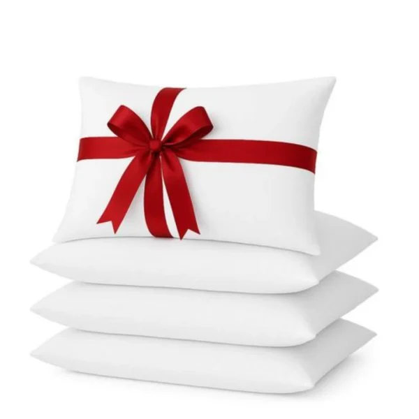 Tiba اشترِ اثنين واحصل على اثنين، مجموعة من 4 وسائد سرير، حشوة ألياف قطعة واحدة، 45*65 سم، 550 جرام، ناعمة