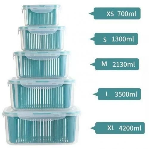 مجموعة ثلاجات 5 قطع، أحجام مختلفة، مادة عالية الجودة